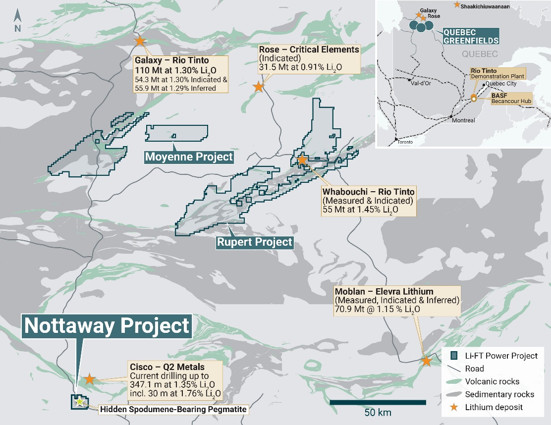 Figure 1 – Location of the Nottaway Project in the James Bay region of Quebec