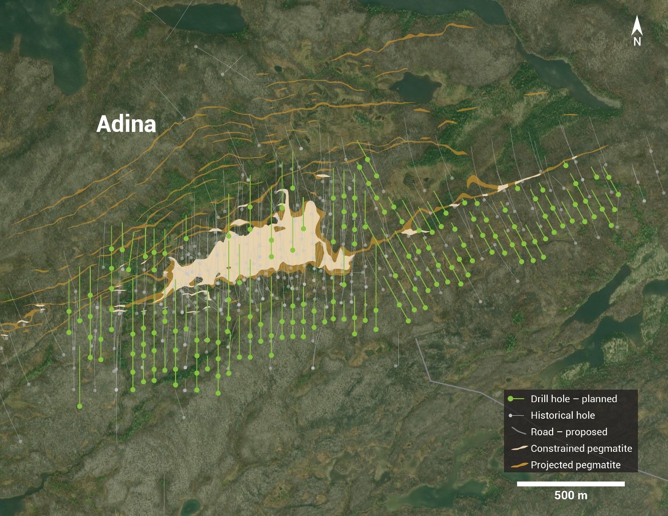 Figure 1 – Location of LIFT’s spodumene pegmatite properties in Québec, Canada